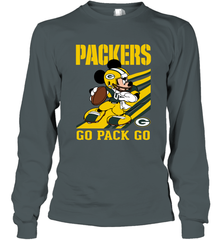 Green Bay Packers Slogan Go Pack Go Mickey Mouse NFL Shirts Long Sleeve T-Shirt - KnowlegdeTee