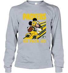 Green Bay Packers Slogan Go Pack Go Mickey Mouse NFL Shirts Long Sleeve T-Shirt - KnowlegdeTee