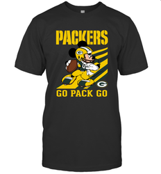 Green Bay Packers Slogan Go Pack Go Mickey Mouse NFL Shirts T-Shirt - KnowlegdeTee