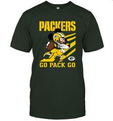 Green Bay Packers Slogan Go Pack Go Mickey Mouse NFL Shirts T-Shirt - KnowlegdeTee