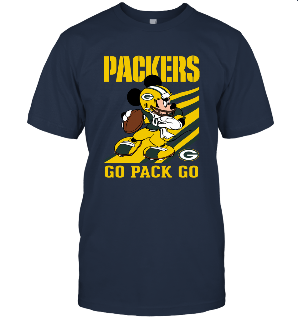 Green Bay Packers Slogan Go Pack Go Mickey Mouse T-Shirt - T-shirts Low  Price