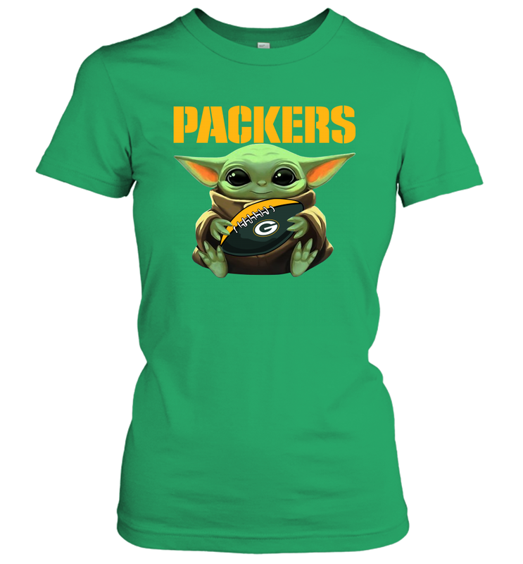 Baby Yoda Loves The Green Bay Packers Star Wars NFL Shirts Women's T-Shirt - KnowlegdeTee