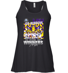 LSU Joe Burrow 2019 Heisman Trophy Winners Signature Shirt Racerback Tank - KnowlegdeTee