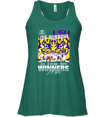LSU Joe Burrow 2019 Heisman Trophy Winners Signature Shirt Racerback Tank - KnowlegdeTee
