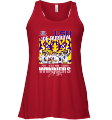 LSU Joe Burrow 2019 Heisman Trophy Winners Signature Shirt Racerback Tank - KnowlegdeTee