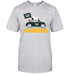Snoopy And Woodstock Ride The Green Bay Packers Car NFL Shirts T-Shirt - KnowlegdeTee
