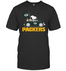 Snoopy And Woodstock Ride The Green Bay Packers Car NFL Shirts T-Shirt - KnowlegdeTee
