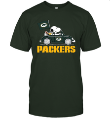 Snoopy And Woodstock Ride The Green Bay Packers Car NFL Shirts T-Shirt - KnowlegdeTee