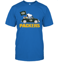 Snoopy And Woodstock Ride The Green Bay Packers Car NFL Shirts T-Shirt - KnowlegdeTee