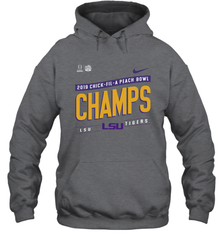 LSU Tigers College Football Playoff 2019 Peach Bowl Champions Locker Room Hoodie - KnowlegdeTee