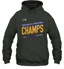 LSU Tigers College Football Playoff 2019 Peach Bowl Champions Locker Room Hoodie - KnowlegdeTee
