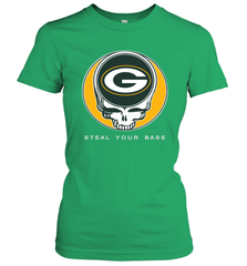 Green Bay Packers Grateful Dead Steal Your Base Fan Gift Women's T-Shirt - KnowlegdeTee