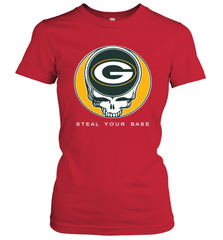 Green Bay Packers Grateful Dead Steal Your Base Fan Gift Women's T-Shirt - KnowlegdeTee