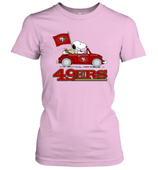 Snoopy And Woodstock Ride The San Francisco 49ers Car NFL Shirts Women's T-Shirt - KnowlegdeTee