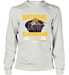 LSU Nationals Championship 2020 With Scores Shirt Long Sleeve T-Shirt - KnowlegdeTee