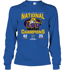 LSU Nationals Championship 2020 With Scores Shirt Long Sleeve T-Shirt - KnowlegdeTee