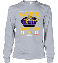 LSU Nationals Championship 2020 With Scores Shirt Long Sleeve T-Shirt - KnowlegdeTee