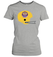 LSU TIGERS Helmet Vintage Scrub Women's T-Shirt - KnowlegdeTee