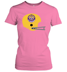 LSU TIGERS Helmet Vintage Scrub Women's T-Shirt - KnowlegdeTee