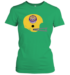 LSU TIGERS Helmet Vintage Scrub Women's T-Shirt - KnowlegdeTee