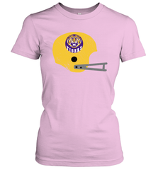 LSU TIGERS Helmet Vintage Scrub Women's T-Shirt - KnowlegdeTee