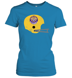 LSU TIGERS Helmet Vintage Scrub Women's T-Shirt - KnowlegdeTee