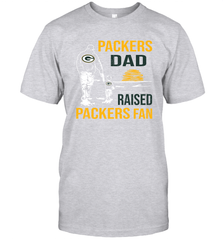 Green Bay Packers Dad Raised A Packers Fan Fathers Day Son Family Matching T-Shirt - KnowlegdeTee