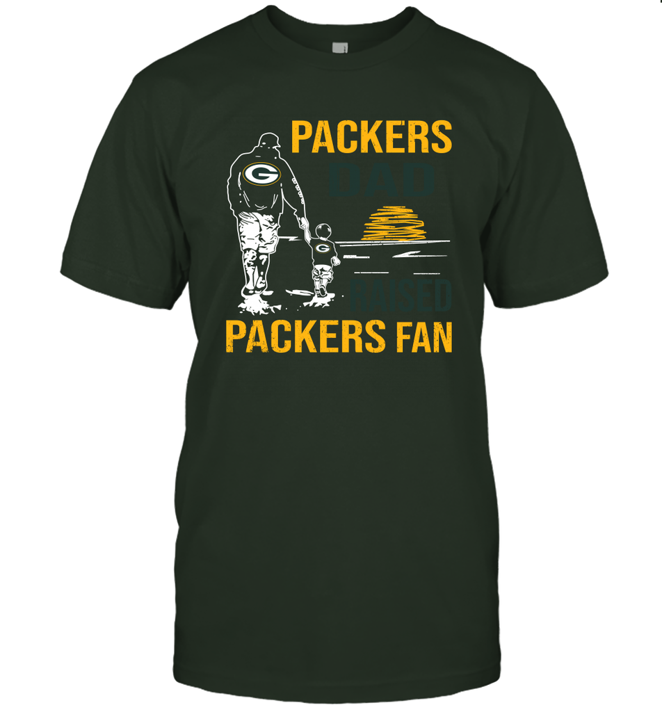 Green Bay Packers Dad Raised A Packers Fan Fathers Day Son Family Matc -  KnowlegdeTee