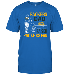 Green Bay Packers Dad Raised A Packers Fan Fathers Day Son Family Matching T-Shirt - KnowlegdeTee
