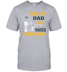 Green Bay Packers Dad Raised A Packers Fan Fathers Day Son Family Matching T-Shirt - KnowlegdeTee