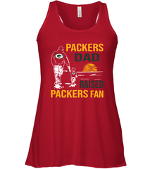 Green Bay Packers Dad Raised A Packers Fan Fathers Day Son Family Matching Racerback Tank - KnowlegdeTee
