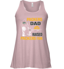 Green Bay Packers Dad Raised A Packers Fan Fathers Day Son Family Matching Racerback Tank - KnowlegdeTee