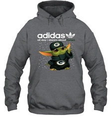Baby Yoda Adidas All Day I Dream About Green Bay Packers NFL Shirts Hoodie - KnowlegdeTee