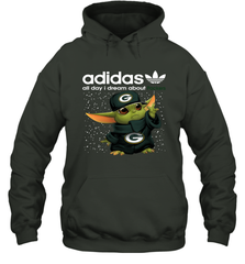 Baby Yoda Adidas All Day I Dream About Green Bay Packers NFL Shirts Hoodie - KnowlegdeTee
