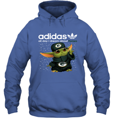 Baby Yoda Adidas All Day I Dream About Green Bay Packers NFL Shirts Hoodie - KnowlegdeTee