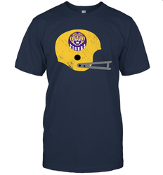 LSU TIGERS Helmet Vintage Scrub T-Shirt - KnowlegdeTee