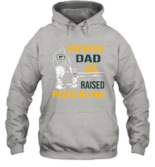 Green Bay Packers Dad Raised A Packers Fan Fathers Day Son Family Matching Hoodie - KnowlegdeTee