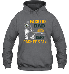 Green Bay Packers Dad Raised A Packers Fan Fathers Day Son Family Matching Hoodie - KnowlegdeTee