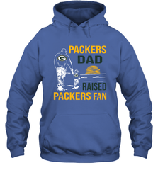 Green Bay Packers Dad Raised A Packers Fan Fathers Day Son Family Matching Hoodie - KnowlegdeTee