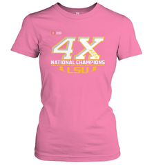 LSU Tigers 4 Time Football National Champions Reverse Women's T-Shirt - KnowlegdeTee