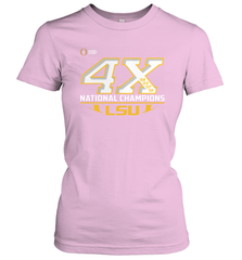 LSU Tigers 4 Time Football National Champions Reverse Women's T-Shirt - KnowlegdeTee