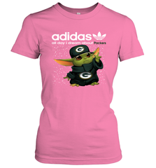 Baby Yoda Adidas All Day I Dream About Green Bay Packers NFL Shirts Women's T-Shirt - KnowlegdeTee