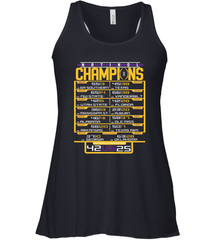 LSU Tigers College Football Playoff 2019 National Champions Schedule Fumble after Racerback Tank - KnowlegdeTee