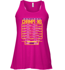 LSU Tigers College Football Playoff 2019 National Champions Schedule Fumble after Racerback Tank - KnowlegdeTee