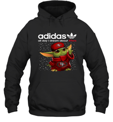 Baby Yoda Adidas All Day I Dream About San Francisco 49ers Shirts Hoodie - KnowlegdeTee