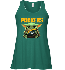 Baby Yoda Loves The Green Bay Packers Star Wars NFL Shirts Racerback Tank - KnowlegdeTee
