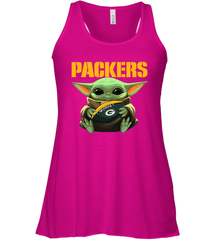 Baby Yoda Loves The Green Bay Packers Star Wars NFL Shirts Racerback Tank - KnowlegdeTee