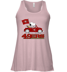 Snoopy And Woodstock Ride The San Francisco 49ers Car NFL Shirts Racerback Tank - KnowlegdeTee