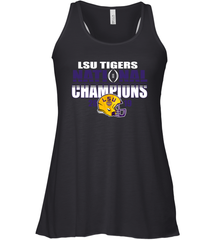 LSU Tigers Blue 84 College Football Playoff 2019 National Champions Glistening Racerback Tank - KnowlegdeTee