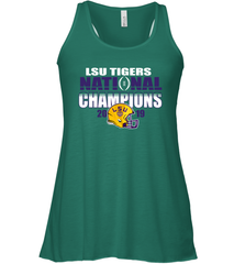 LSU Tigers Blue 84 College Football Playoff 2019 National Champions Glistening Racerback Tank - KnowlegdeTee